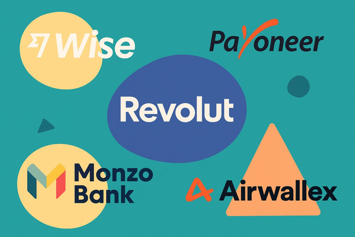 Comparison of Digital Banking Services: Wise vs Payoneer vs Revolut vs Monzo Bank vs Airwallex
